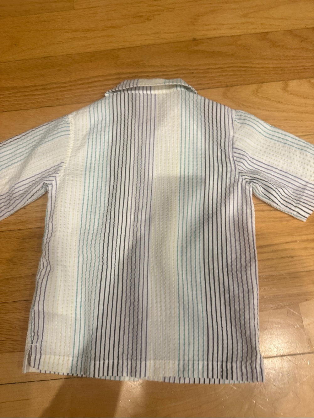 Kith Kids White Striped Shorts Set with Light Blue Accents - Picture 6 of 8